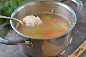 Суп из горбуши с рисом