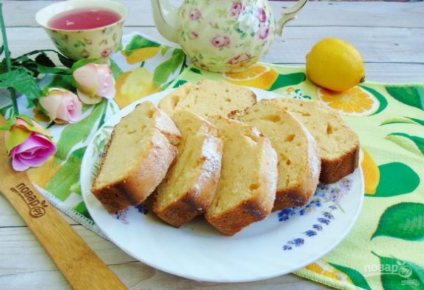 Лимонный кекс с сиропом Лимонный кекс с сиропом