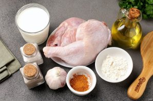Курица в молочно-чесночном соусе на сковороде