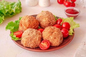 Мясные колобки с хрустящей корочкой и цветной капустой