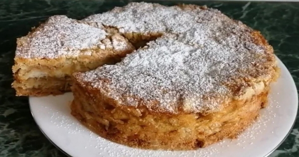 Любимый пирог по рецепту из Германии. Нежный и сочный яблочный торт